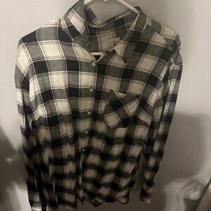 Black and white polo long sleeved glitter shirt